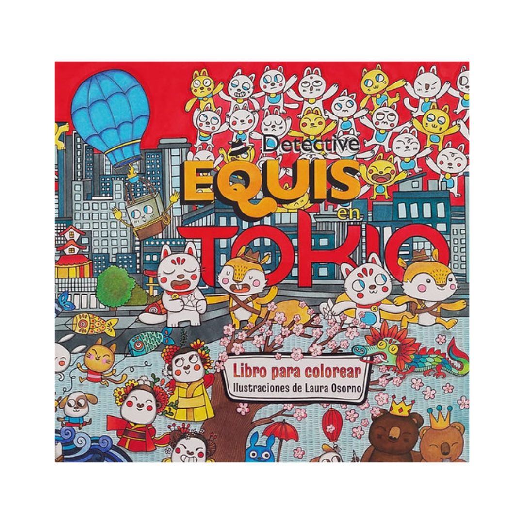 Equis Book Detective Equis en Tokio – Libro para Colorear