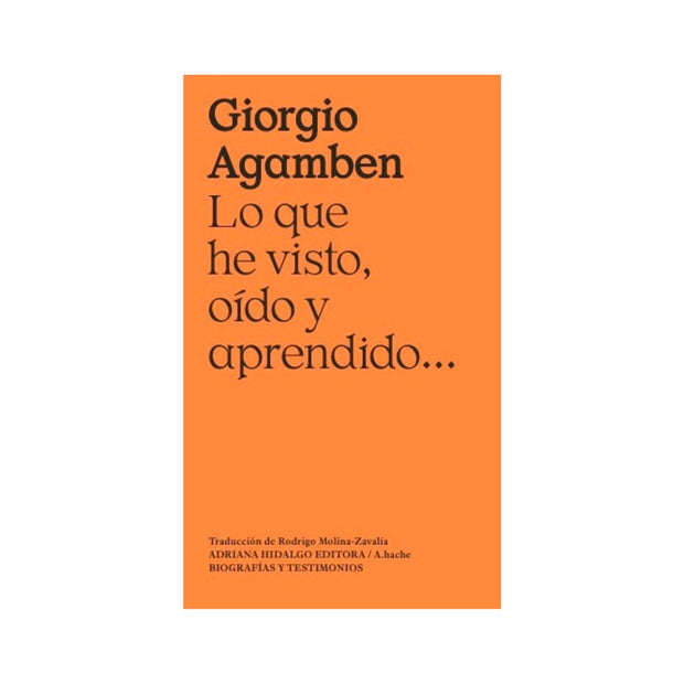 Lo que he visto oido y aprendido