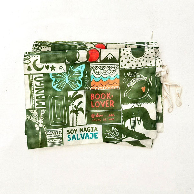 Bolsa para libros en tela: Selva