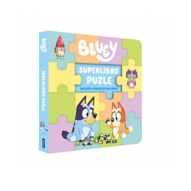 Bluey. Libro juguete - Superlibro puzzle. 4 puzles de dos caras para leer y jugar