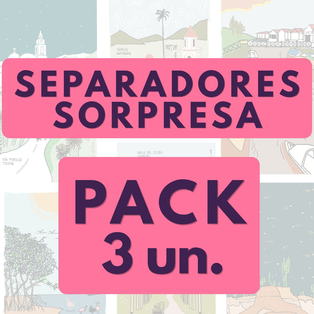 Separadores Lugares de  Colombia Pack Sorpresa x3