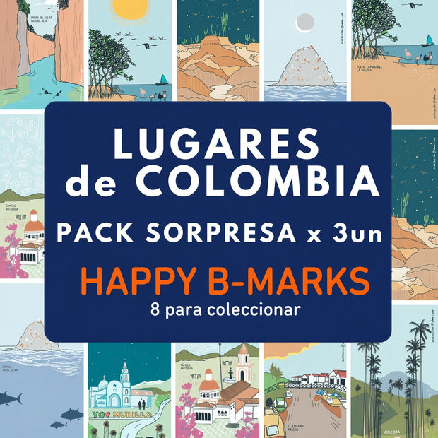Separadores Lugares de  Colombia Pack Sorpresa x3
